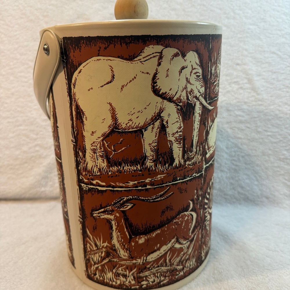 Vintage Georges Briard Safari Animal Ice Bucket Mid Century Modern Barware USA - Picture 5 of 12